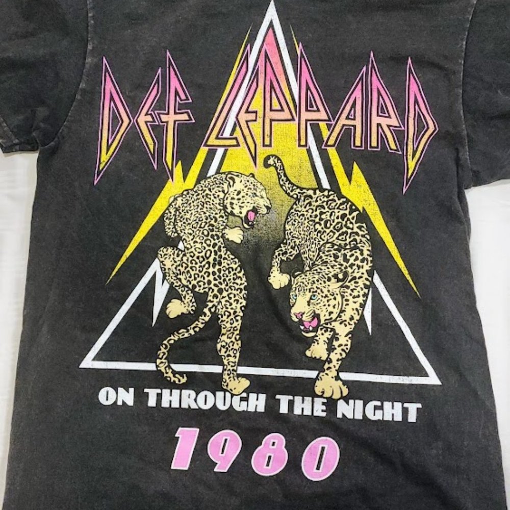 Def Leppard Acid Wash  black  T-Shirt